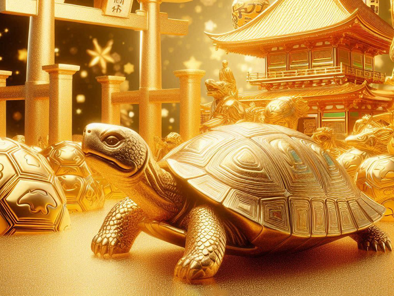 金運を招く金亀（銭亀）【大金神社】