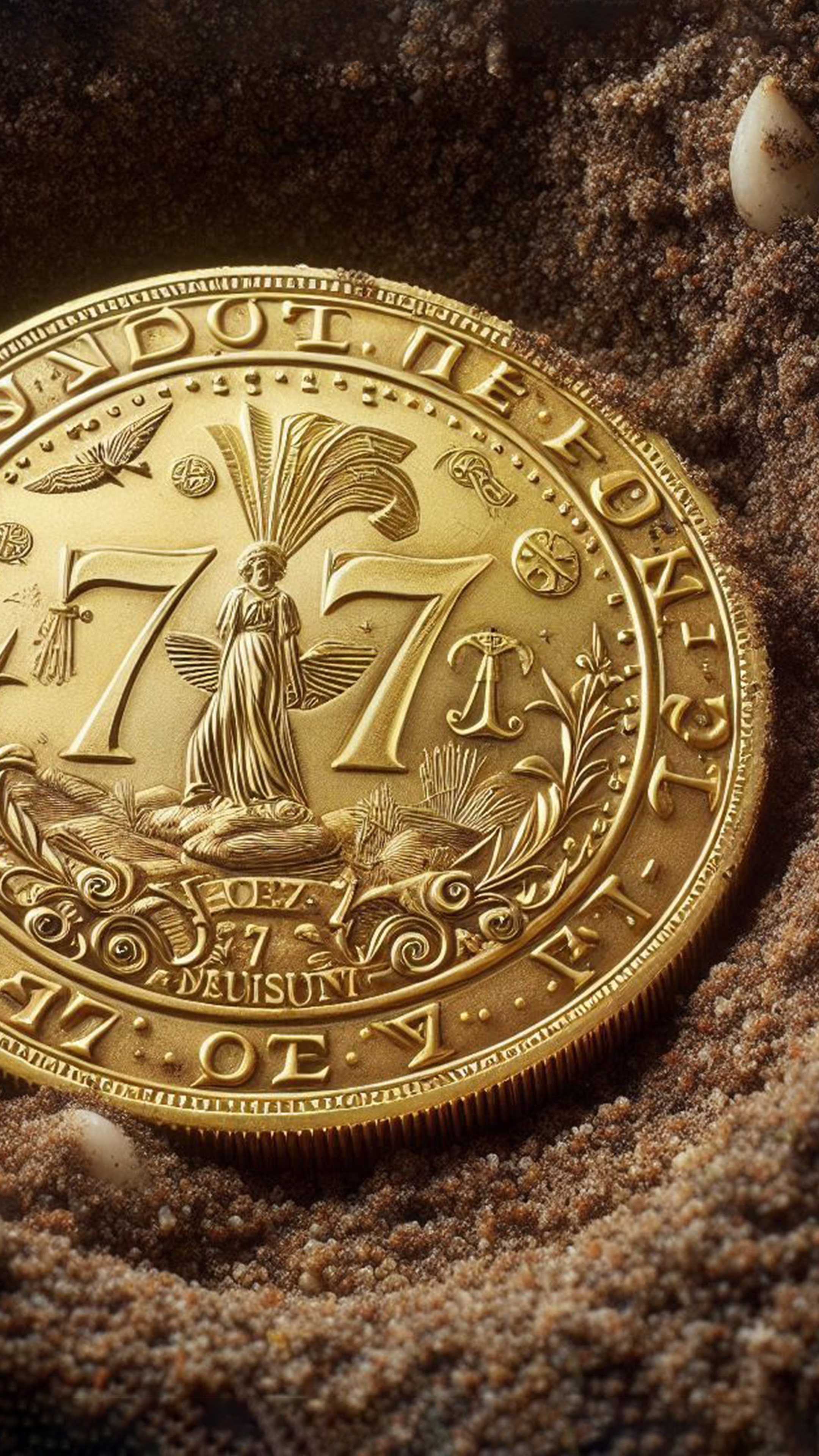 お金が舞い込む幸運の金貨 最強金運アップ待ち受け画像、宝くじ高額当選！？ 大金神社