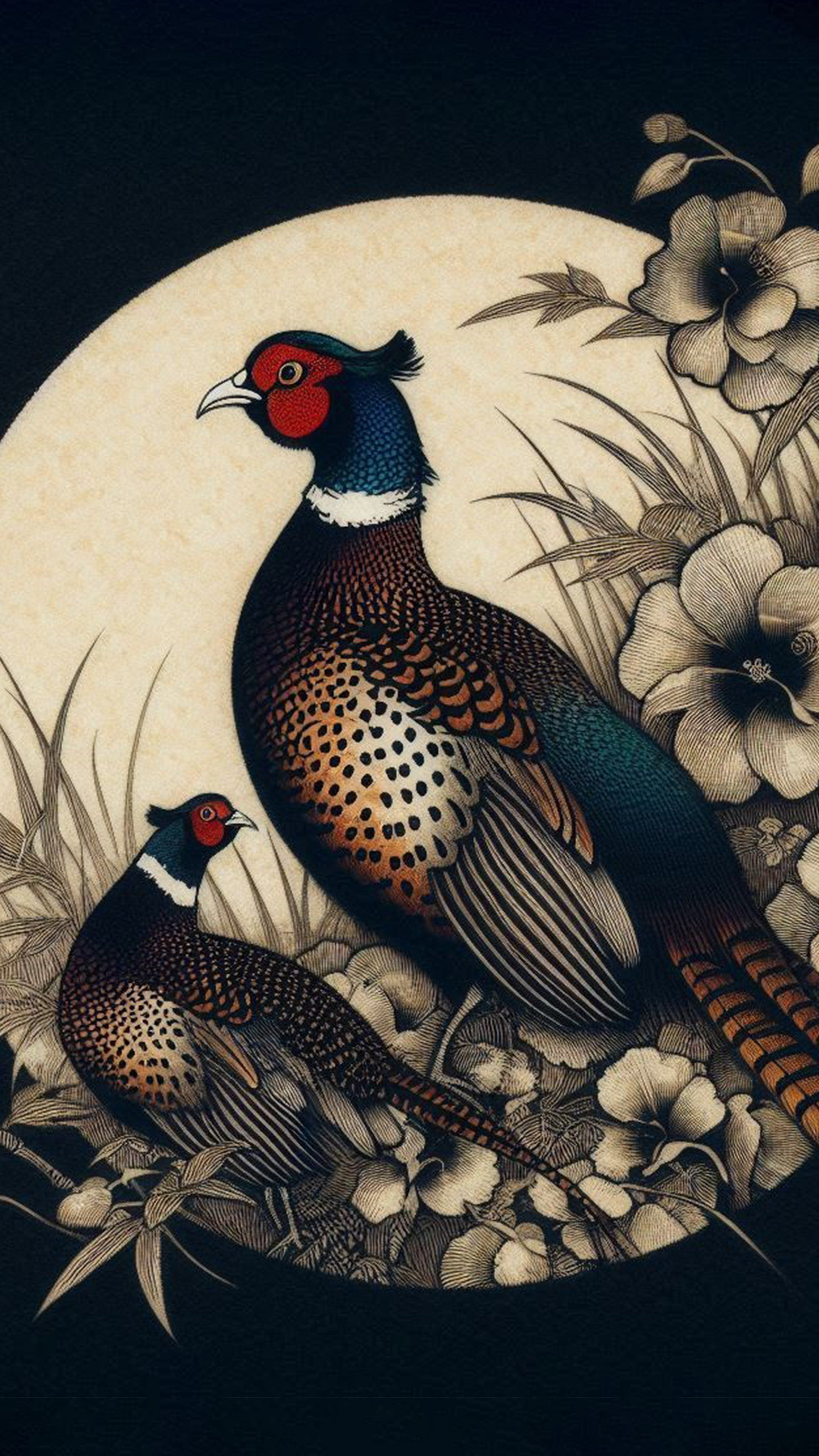 金運の象徴、日本の国鳥キジ 最強金運アップ待ち受け画像、宝くじ高額当選！？ 大金神社