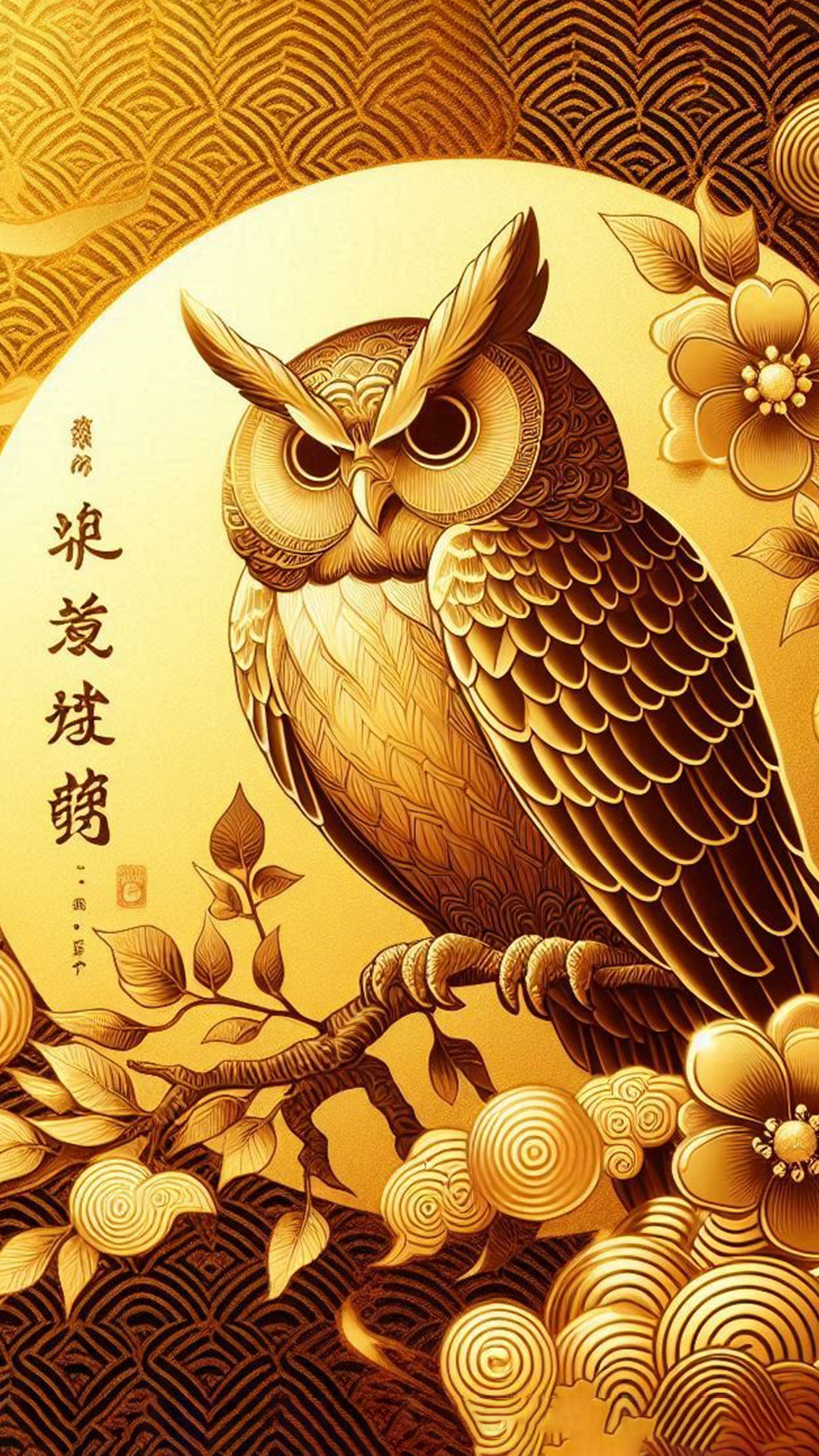 福を呼ぶフクロウ 最強金運アップ待ち受け画像、宝くじ高額当選！？ 大金神社