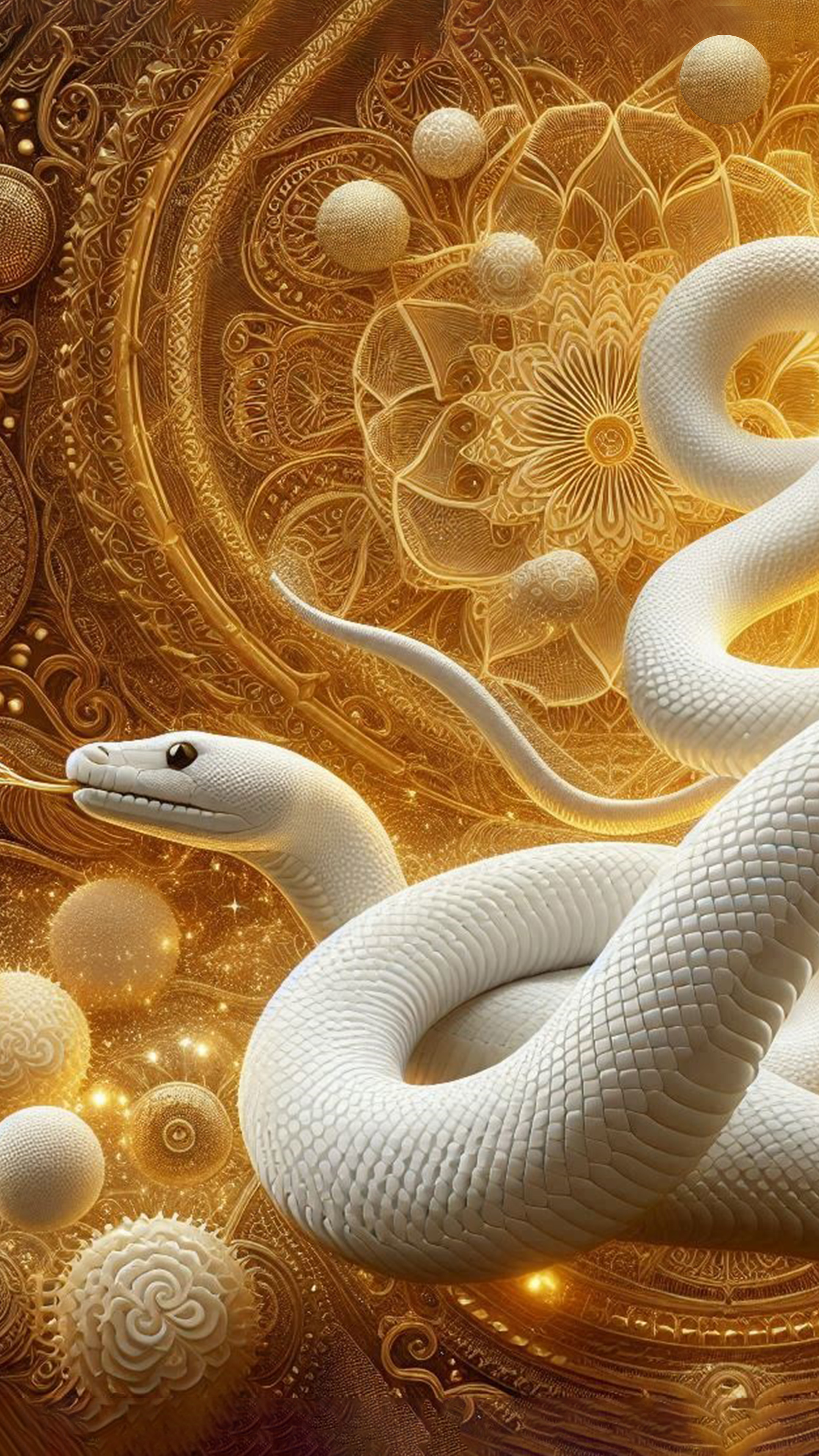 金運に恵まれる白蛇 最強金運アップ待ち受け画像、宝くじ高額当選！？ 大金神社