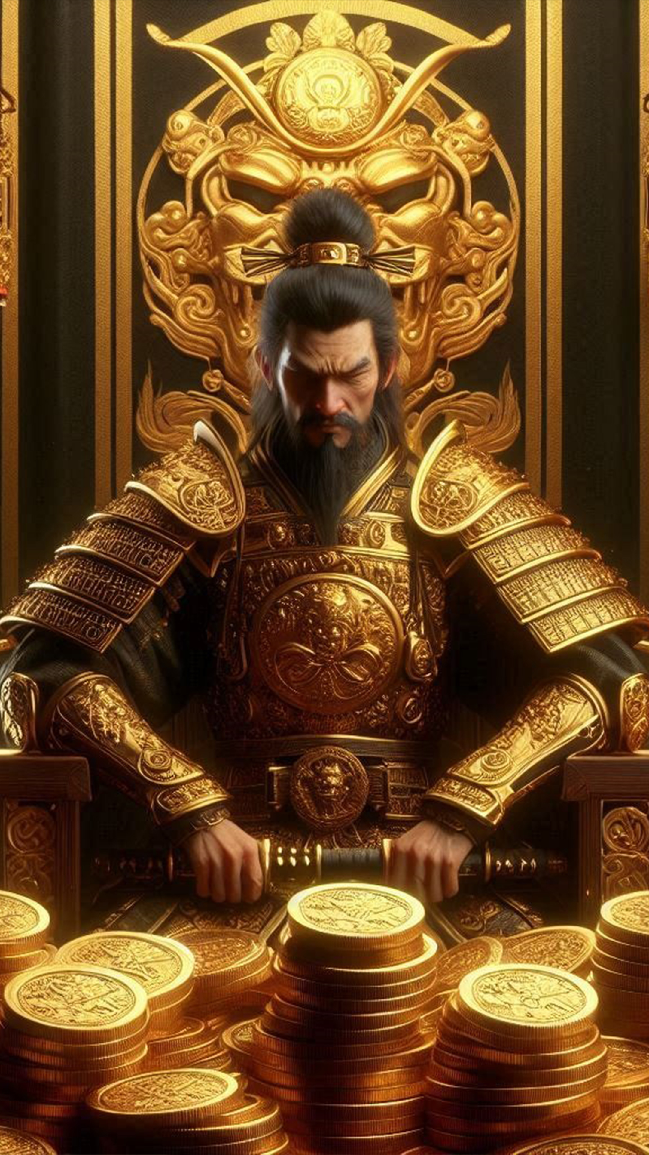 金運戦国武将(SAMURAI) 最強金運アップ待ち受け画像、宝くじ高額当選！？ 大金神社