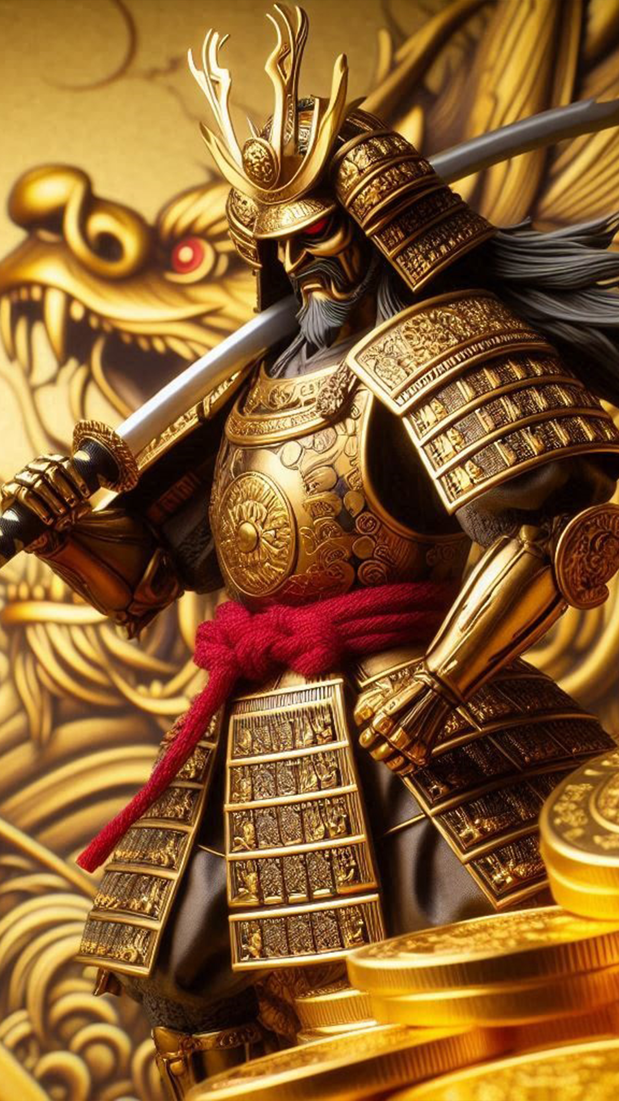 金運戦国武将(SAMURAI) 最強金運アップ待ち受け画像、宝くじ高額当選！？ 大金神社