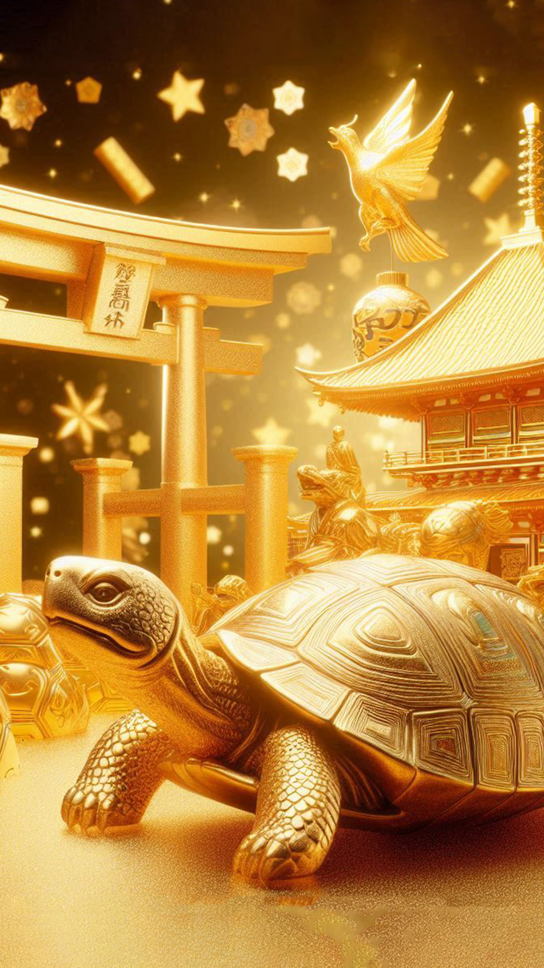 金亀 最強金運アップ待ち受け画像、宝くじ高額当選！？大金神社