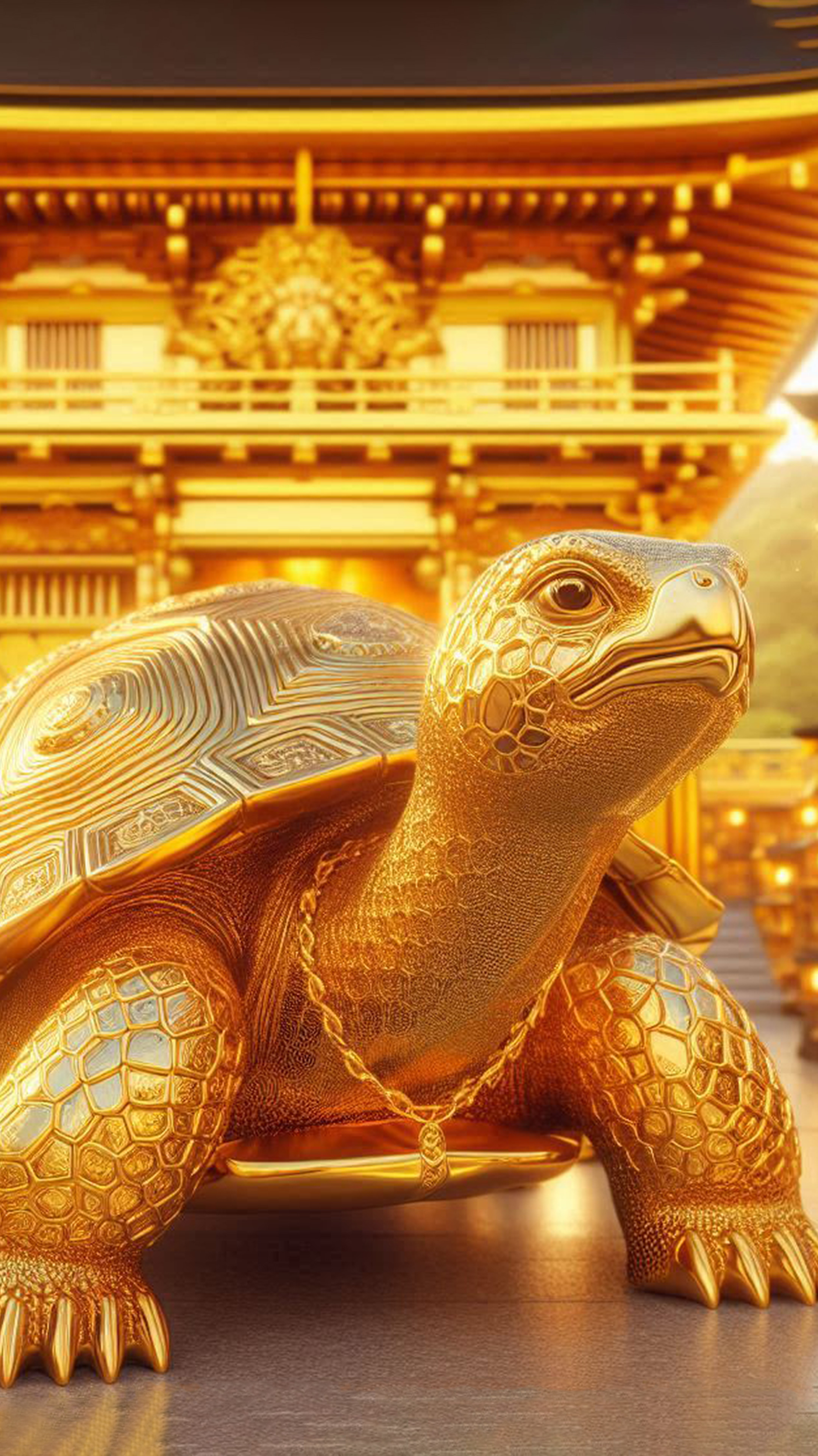 金亀 最強金運アップ待ち受け画像、宝くじ高額当選！？ 大金神社