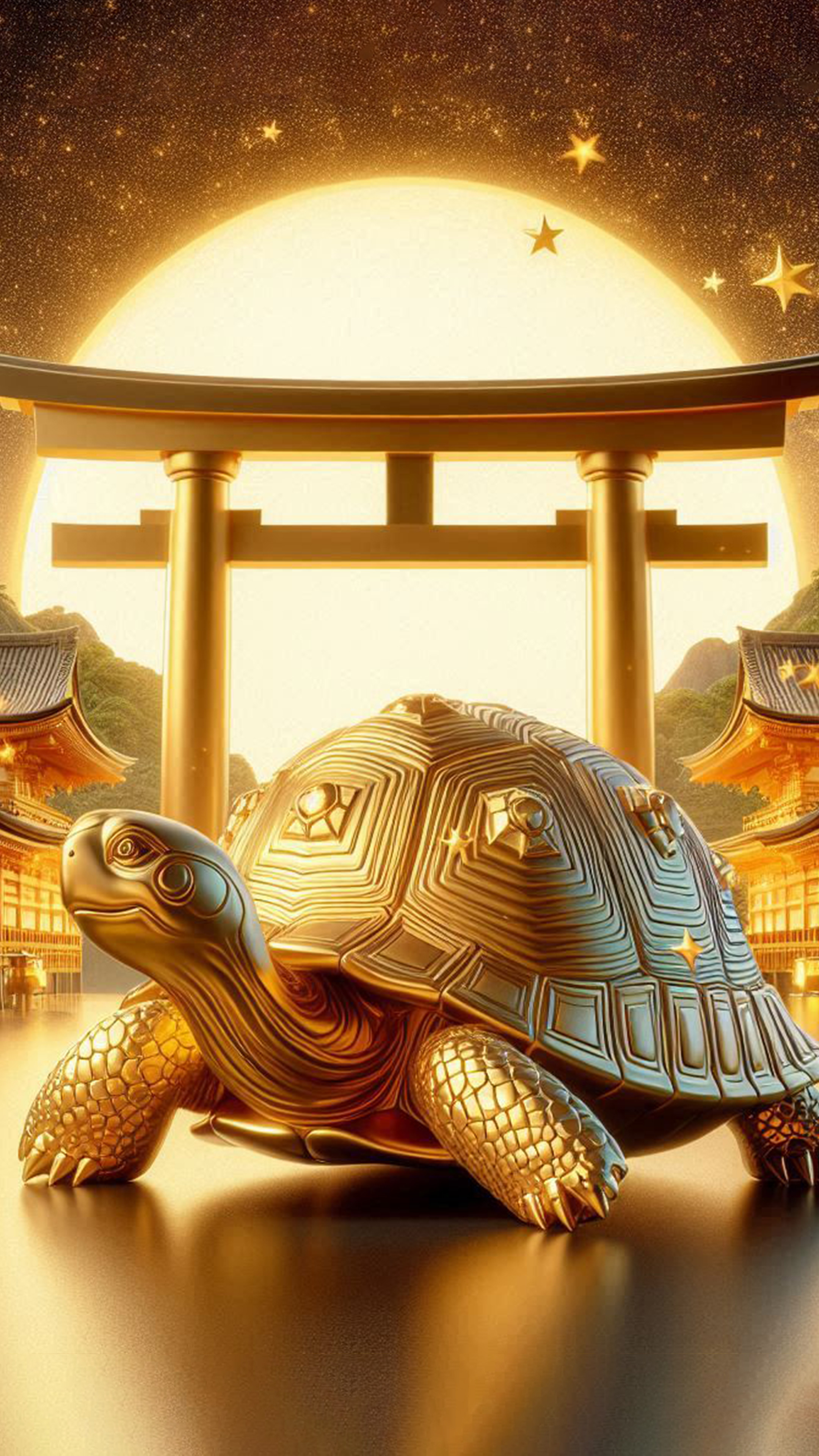 金亀 最強金運アップ待ち受け画像、宝くじ高額当選！？ 大金神社